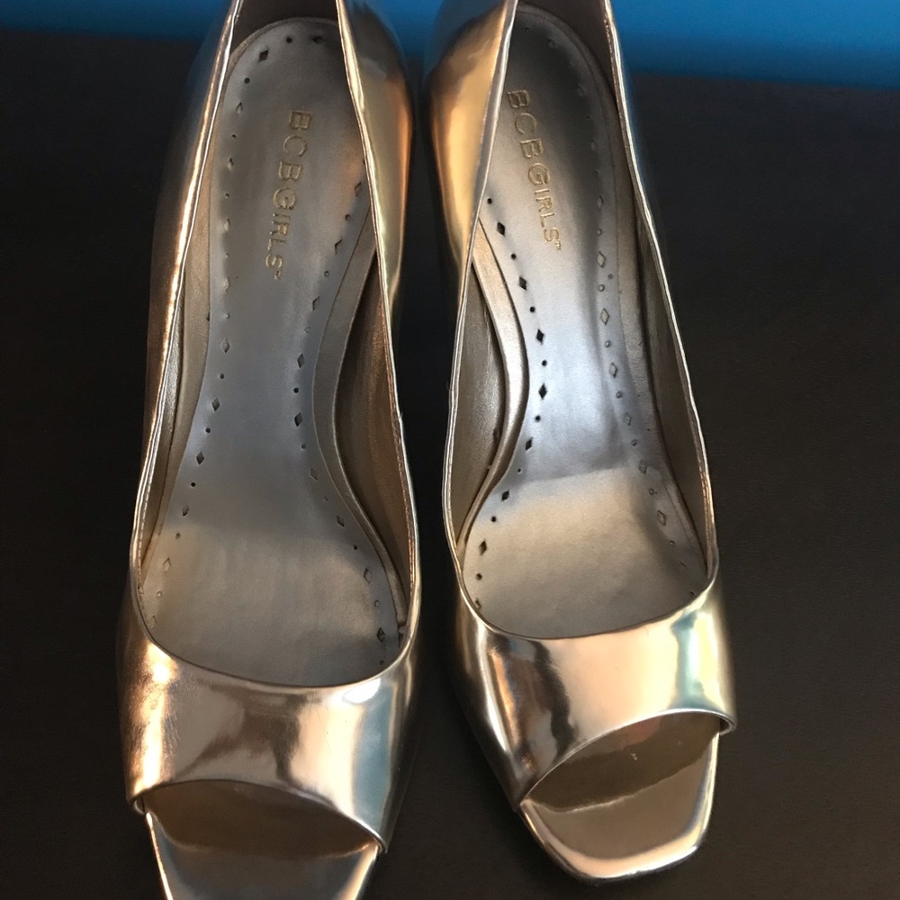 BCBG Open Toe Pumps